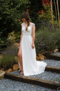 Robe de mariée bohème champêtre droite 2025