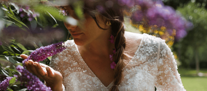 robes de mariée avec fleur lilas Le Mans sarthe 72